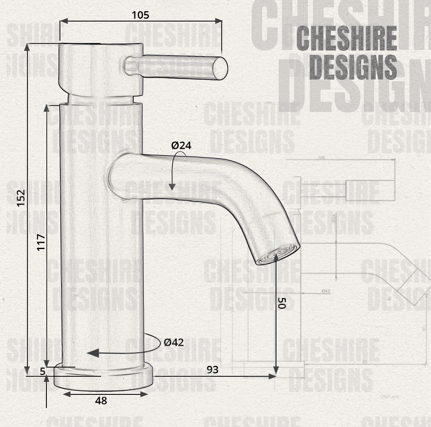 Black Basin Mixer Tap Round Modern Bathroom Sink Faucet + Pop Up Waste